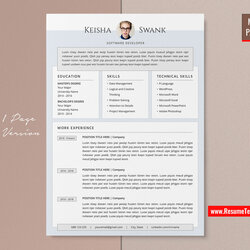 Peerless For Mac Pages Modern Resume Template Curriculum Vitae Professional Creative Simple Editable Job