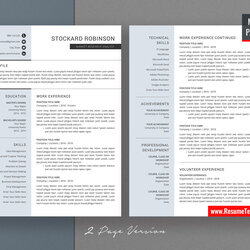 Superb For Mac Pages Professional Resume Template Vitae Curriculum Modern Creative Simple Editable Job