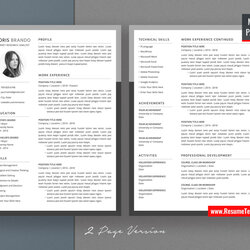 For Mac Pages Professional Resume Template Curriculum Vitae Modern Creative Simple Editable Job Winning