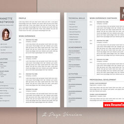 Brilliant For Mac Pages Professional Resume Template Curriculum Vitae Modern Creative Simple Editable Job