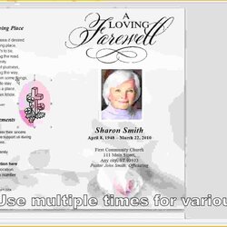 Very Good Free Celebration Of Life Program Template Here What No Tells