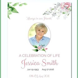 Sublime Celebration Of Life Template Free Download Resume Printable Program