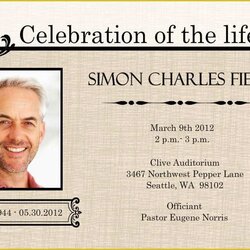 Free Celebration Of Life Program Template Images About On