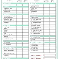 Supreme Free Monthly Budget Template Excel Personal