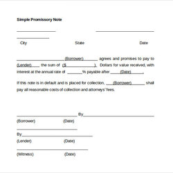 Free Promissory Note Templates In Ms Word Template Personal Loan Simple Sample Printable Notes