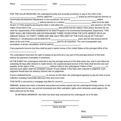 Capital Free Promissory Note Templates Forms Word