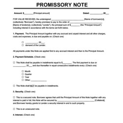 Brilliant Free Printable Simple Promissory Note World Holiday