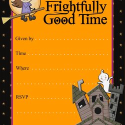 Free Printable Party Invitations Good Witch Halloween Invitation Kids Invite Templates Template Cards Invites