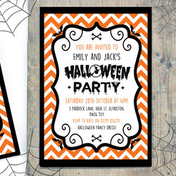 Halloween Themed Birthday Party Invitations Free Original