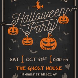 Out Of This World Best Halloween Flyer Design Templates Super Resources Invitation Typography Party