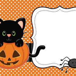 Spiffing Free Printable Halloween Birthday Party Invitations Invitation Templates Themed Template Kids Cat