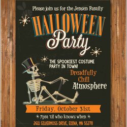 Marvelous Halloween Invitation Free Vector Format