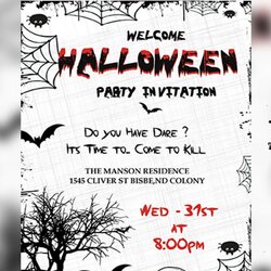 Worthy Halloween Invitation Free Vector Format Download Template Party Templates Flyer