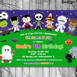 Super Halloween Birthday Party Invitation Kids Costume Invite Request Something Order Custom Made Just