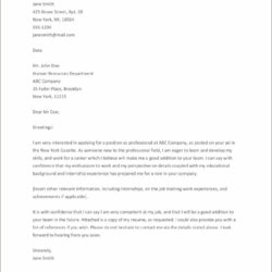 Free Cover Letter Templates For Word Example New