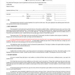 Peerless Free Sample Lease Agreement Forms In Ms Word Apartment