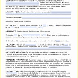 Free Apartment Lease Agreement Template Word Of Printable Rental Excel Templates