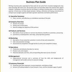 Free Small Business Plan Template Of Documents Printable