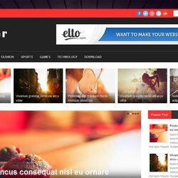 Great Best Free Responsive Blogger Templates For Template Theme Magazine Bluster No