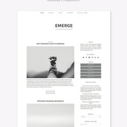 Brilliant Free Blog Template For Blogger User Featuring Minimal And Responsive Templates Website Theme