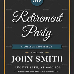 Free Retirement Party Invitation Templates For Word Template Blue