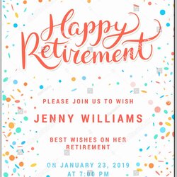 Out Of This World Free Retirement Invitation Template Microsoft Word