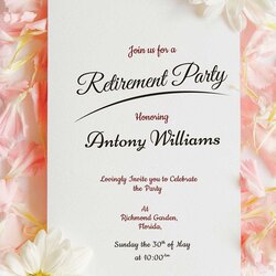 Cool Floral Retirement Party Invitation Template Illustrator Word