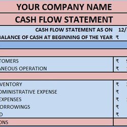 Wonderful Download Cash Flow Statement Excel Template Flows Statements Projected