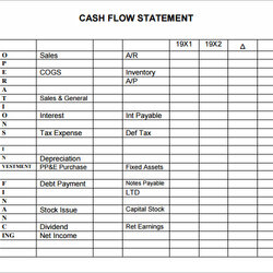 Fine Free Sample Cash Flow Statement Templates In Ms Word Template Basic
