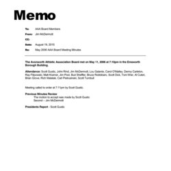 Professional Memo In Word And Formats