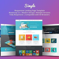 The Highest Standard Simple Responsive Landing Page Template Web Flat Inspiration Examples Send Request