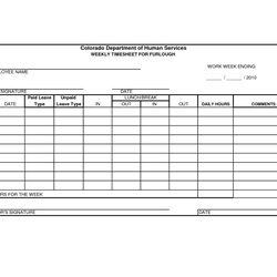 The Highest Quality Free Printable Time Sheets Forms Furlough Weekly Inside Spreadsheet Card Template