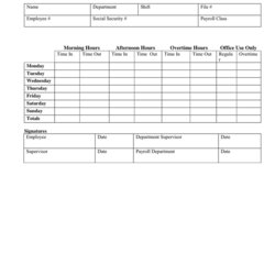 Superlative Weekly Time Card Template In Word And Formats Payroll