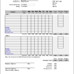 Brilliant Time Card Template For Excel Weekly Biweekly Description Worksheet Printable Samples Spreadsheet Bi