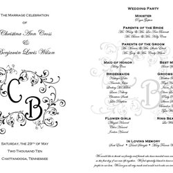 Fantastic Printable Wedding Programs On Free Program Templates Template Weddings Wording Ceremony Accordion