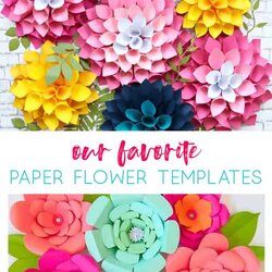 Paper Flowers Template Free Printable Templates Flower
