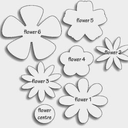 Exceptional Printable Paper Flower Template Free Templates On Pins