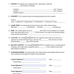 Fine Free Rental Agreement Template