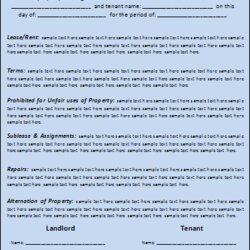 Preeminent Free Lease Agreement Template Word Templates Rental Printable Sample Contract Form Inventory