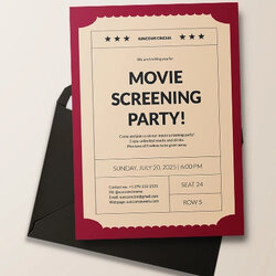 Out Of This World Movie Ticket Invitation Examples Format Template Templates Invitations Word Formal Concert