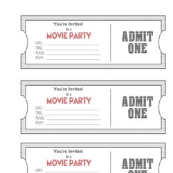 The Highest Quality Movie Ticket Party Invitation Template Edit Fill Sign Online Printable Invitations Blank
