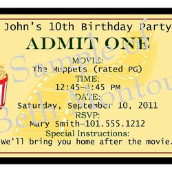 Sublime Movie Ticket Invitation Customize Able To By Item Policies Shipping Details Reviews