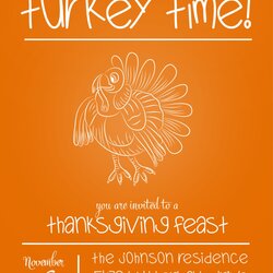Wonderful Editable Thanksgiving Dinner Invitation Instant Download