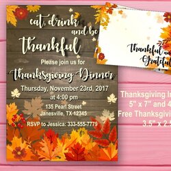 Great Thanksgiving Invitation Dinner