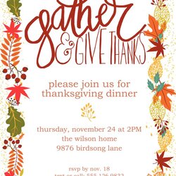 Printable Thanksgiving Dinner Invitation Gob