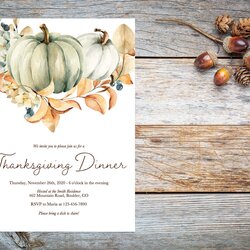 Terrific Thanksgiving Invitation Template Dinner