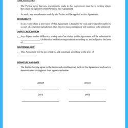 Admirable Free Equipment Rental Agreement Template For Download