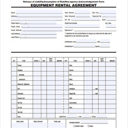 Sample Equipment Rental Agreement Template Free Documents In Word Simple Templates Form Printable Format