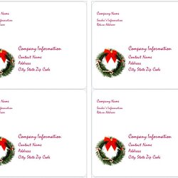 Fine Holiday Mailing Label Template Org Master Of Documents Shipping Labels
