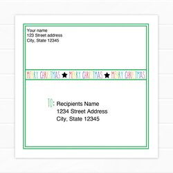 Super Christmas Shipping Label Editable Holiday Package
